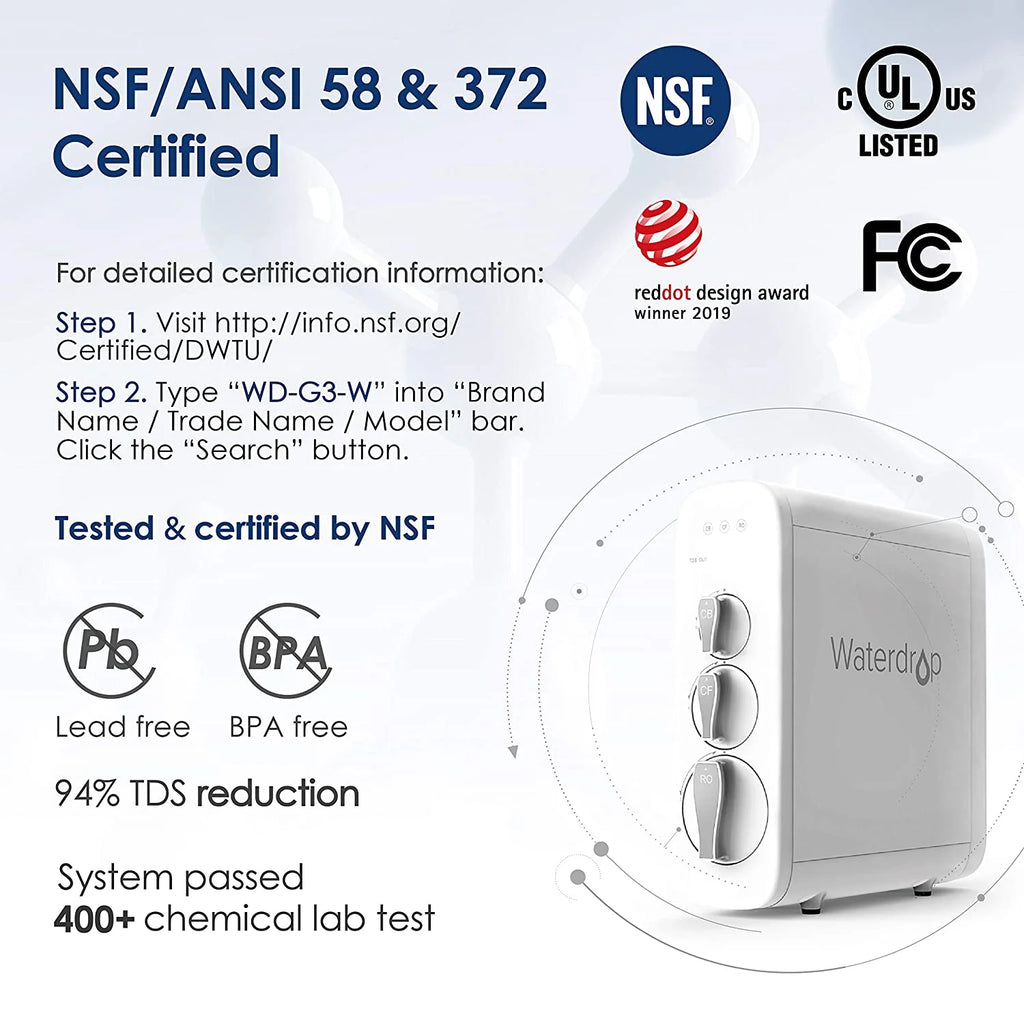 Tankless 7 Stage Reverse Osmosis Drinking Water Filtration System with Smart Faucet H249