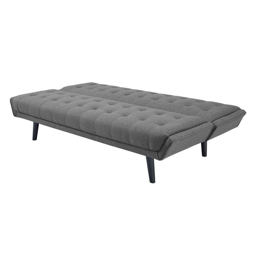 Grey Tufted Fabric Sofa Bed S485309