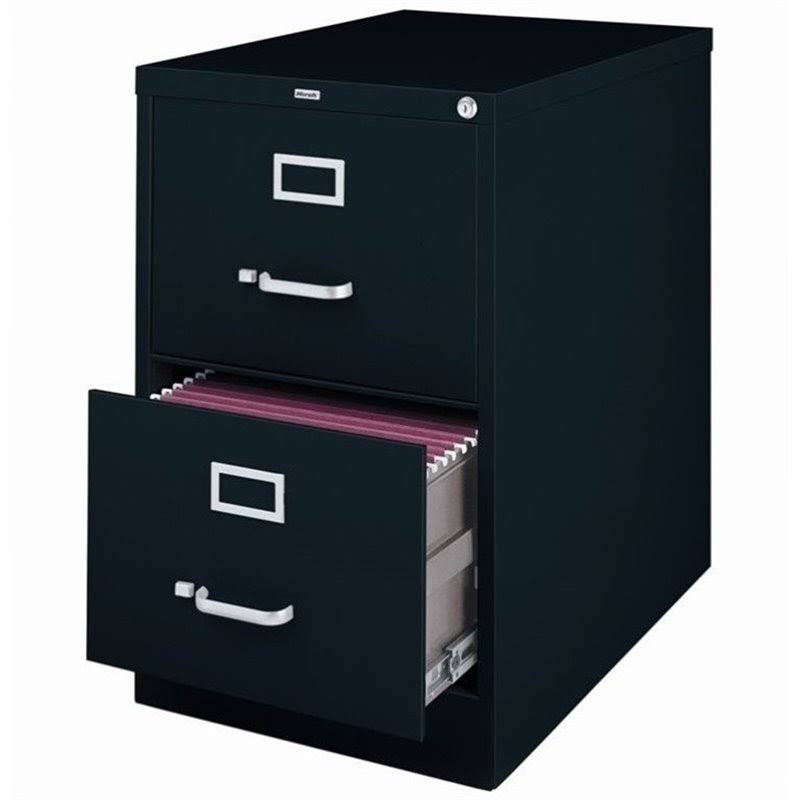 2 Drawer and 4 Drawer Black File Cabinet S20936