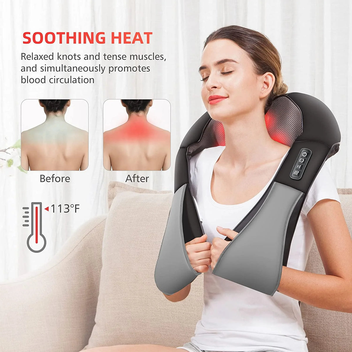 Shiatsu Neck & Shoulder Massager with Heat L711