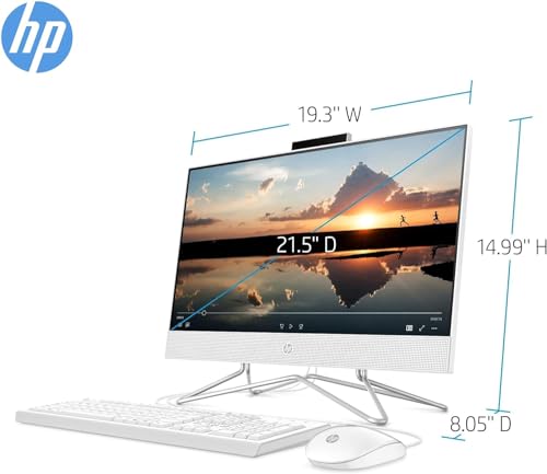 21.5" FHD Display All-in-One Desktop Computer with 32GB RAM 1TB Storage Wired Keyboard Mouse Webcam RJ-45 Intel Dual-Core Processor Windows 11 Pro W218263