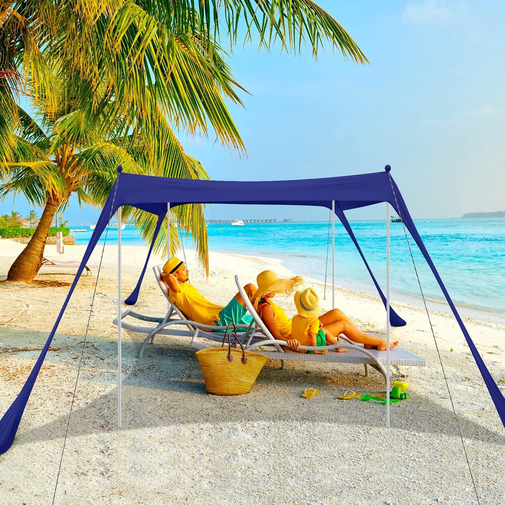 Pop Up Beach Tent Sun Shelter with Storage Bag F58280