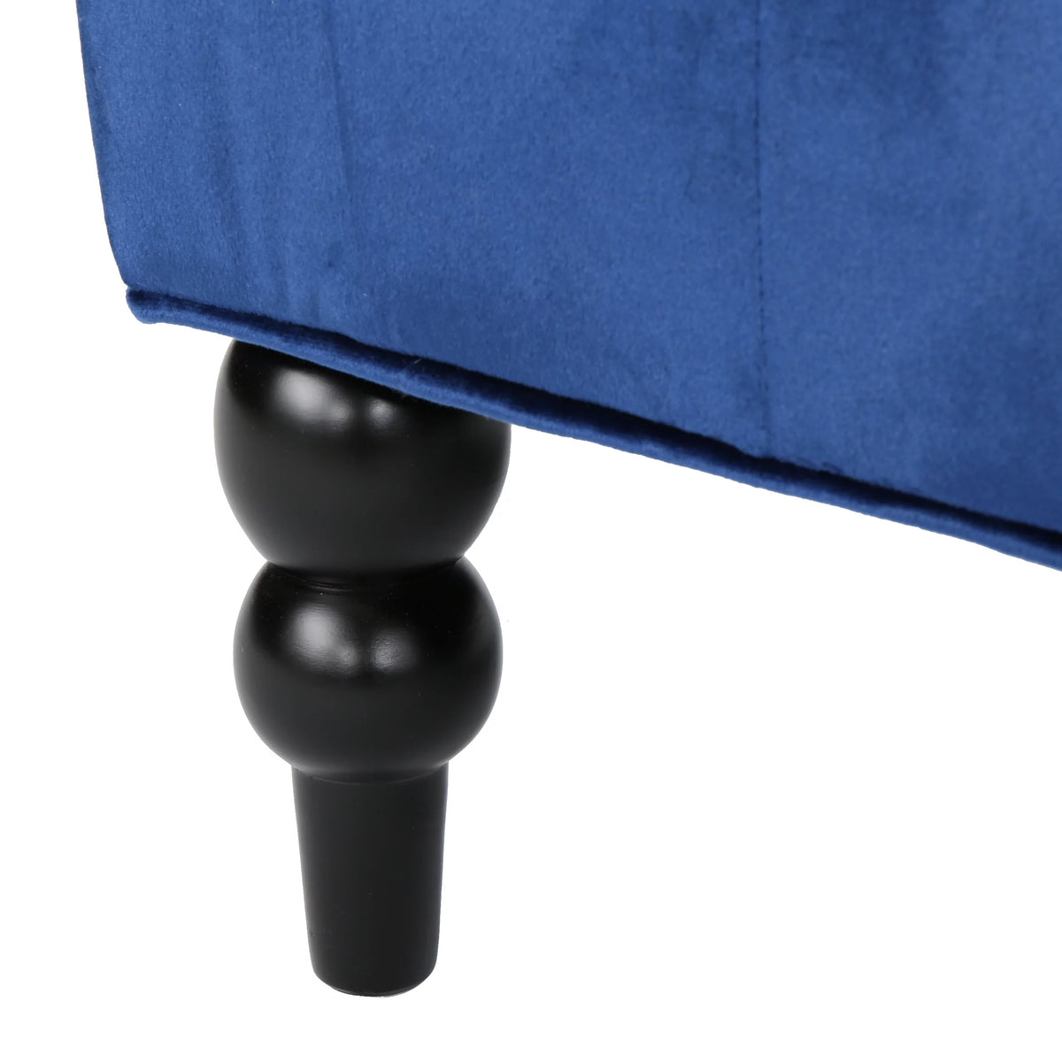 Navy Blue Velvet Tufted Loveseat K942646