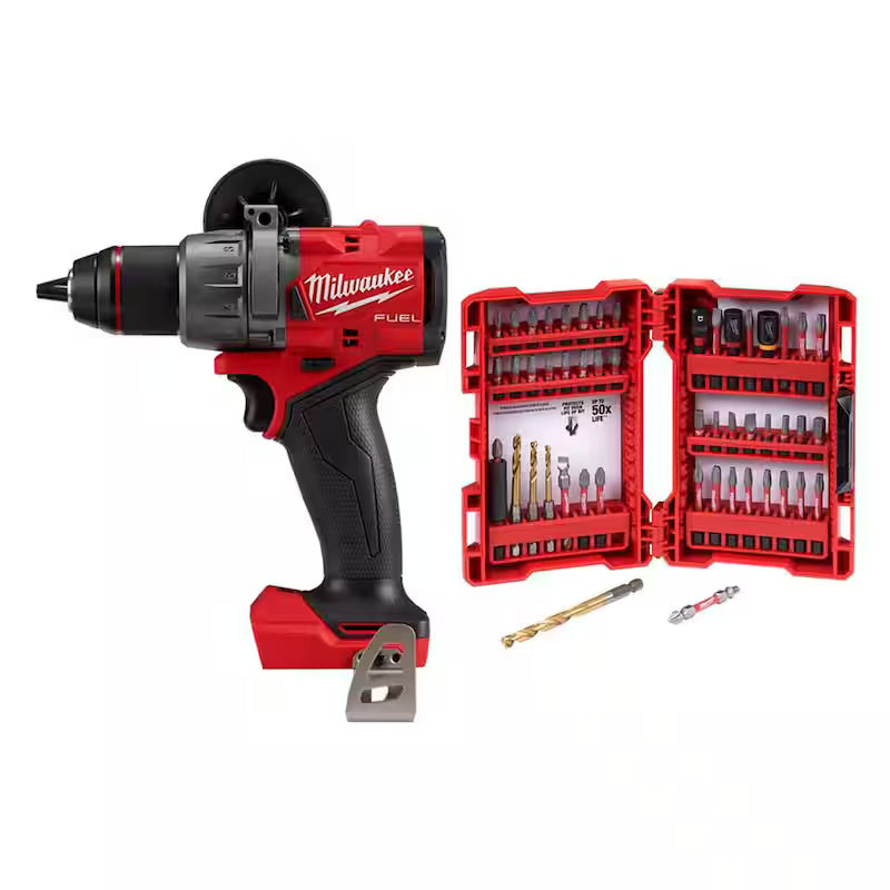 18-Volt Lithium-Ion Brushless Cordless Hammer Drill with Screw Driver Bit Set R3710