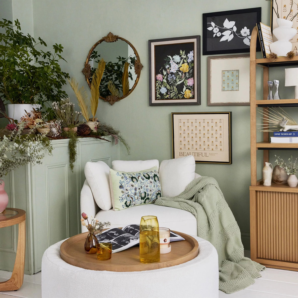 Cream Coffee Table with Storage U613455