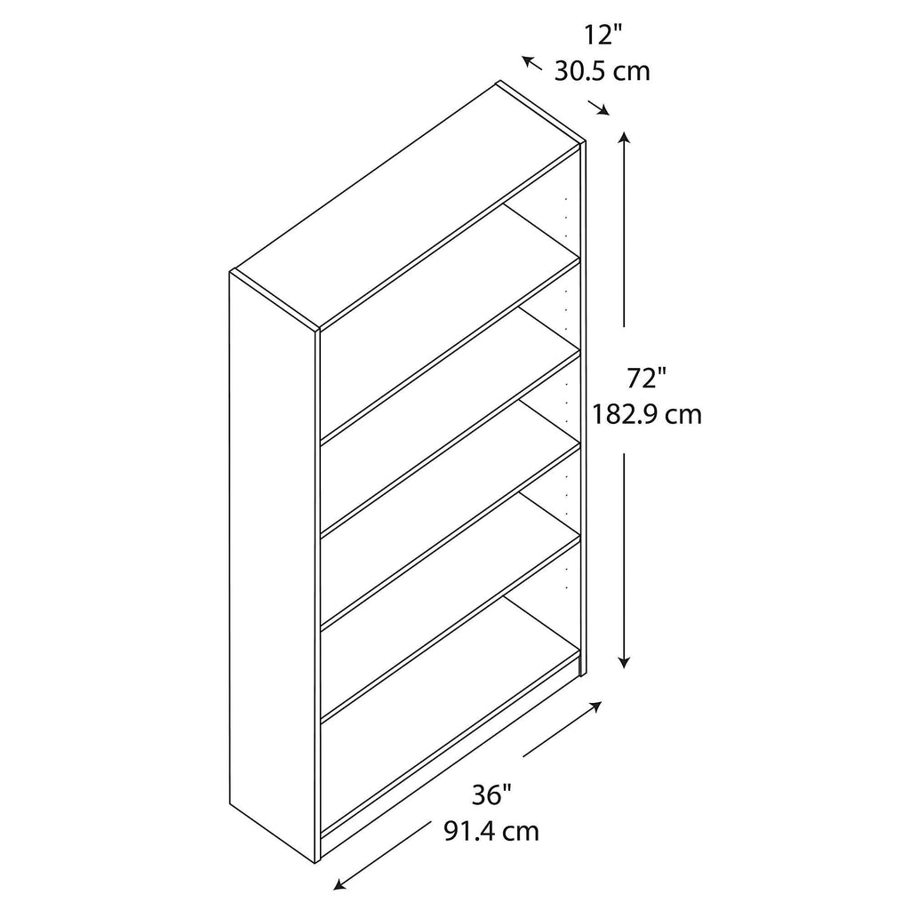 Red 5 Shelf Bookcase F56995