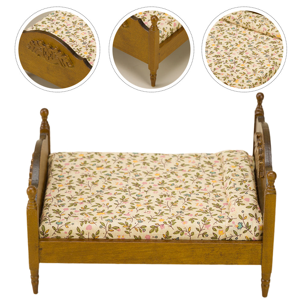 Doll House Miniature Double Bed Model S335886