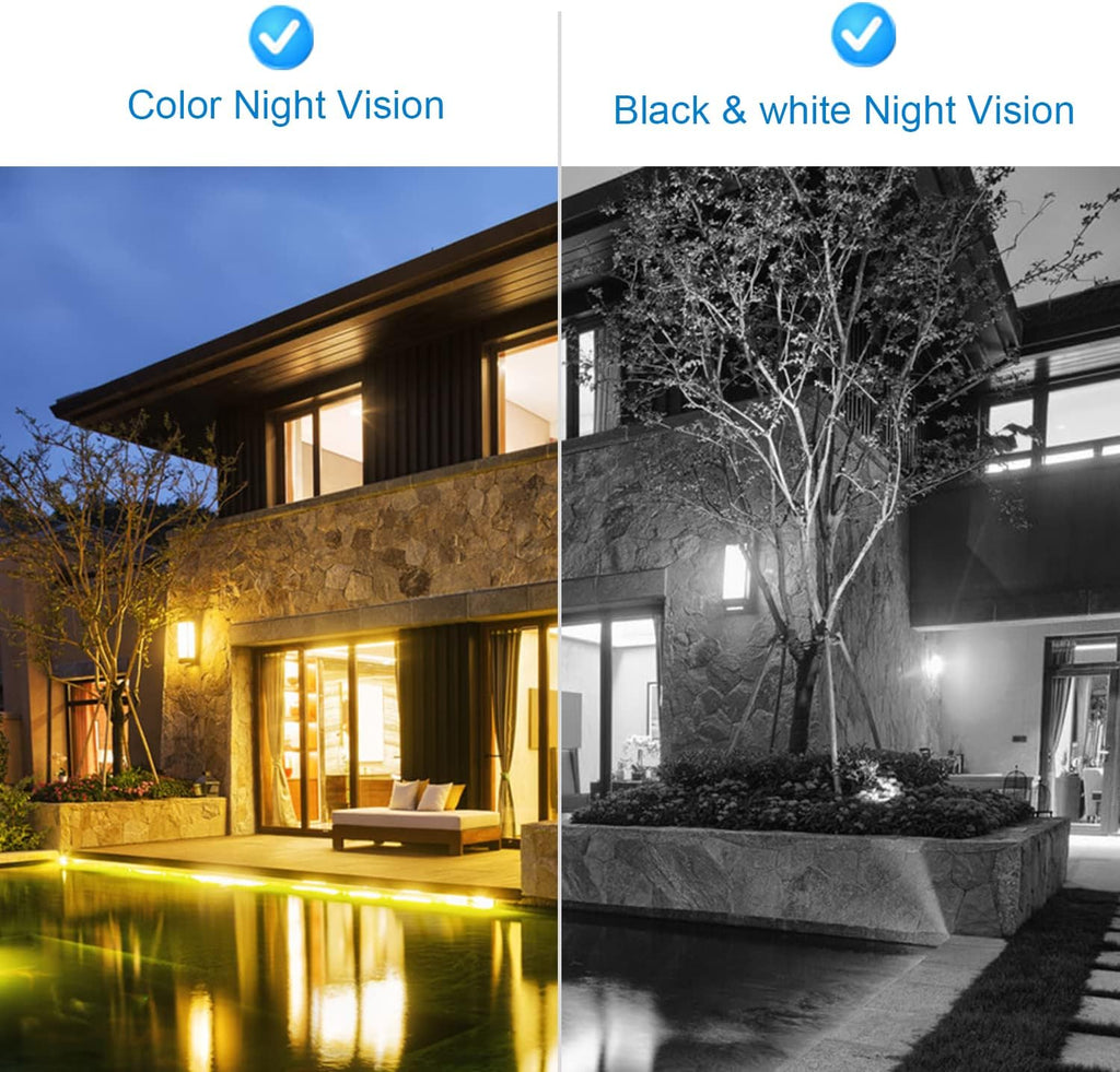 Solar Security Camera Wireless WiFi PTZ Color Night Vision Motion Detection Battery Powered M1212