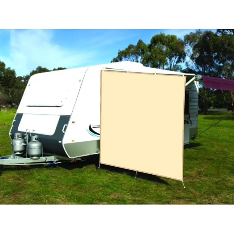 Wheat RV Awning Privacy Side Sunblock Shade Drop 8 x 8ft A241