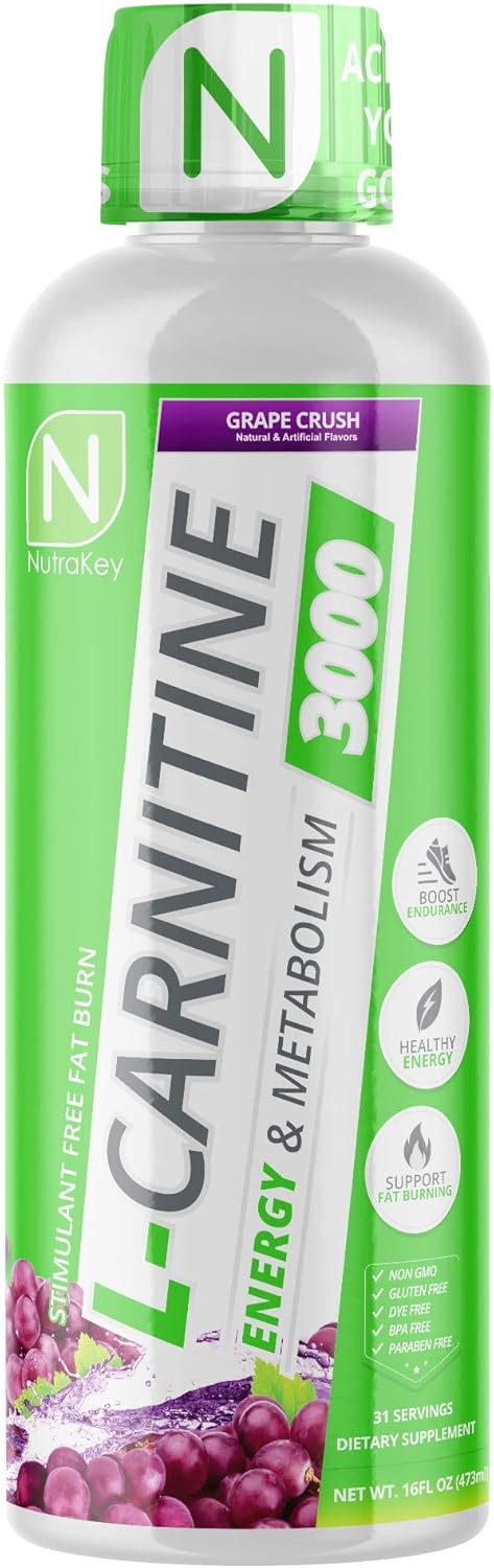 L-Carnitine 3000mg, No Sugar, Gluten Free, Grape Crush, 31 Servings Z29007