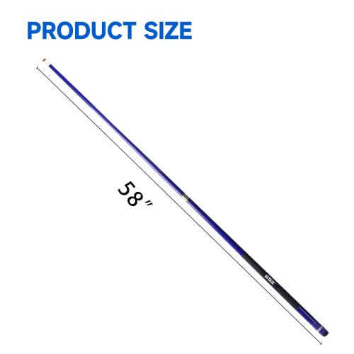 58" 2-Piece Fiberglass Graphite Composite Billiard Pool Cue Sticks N102887
