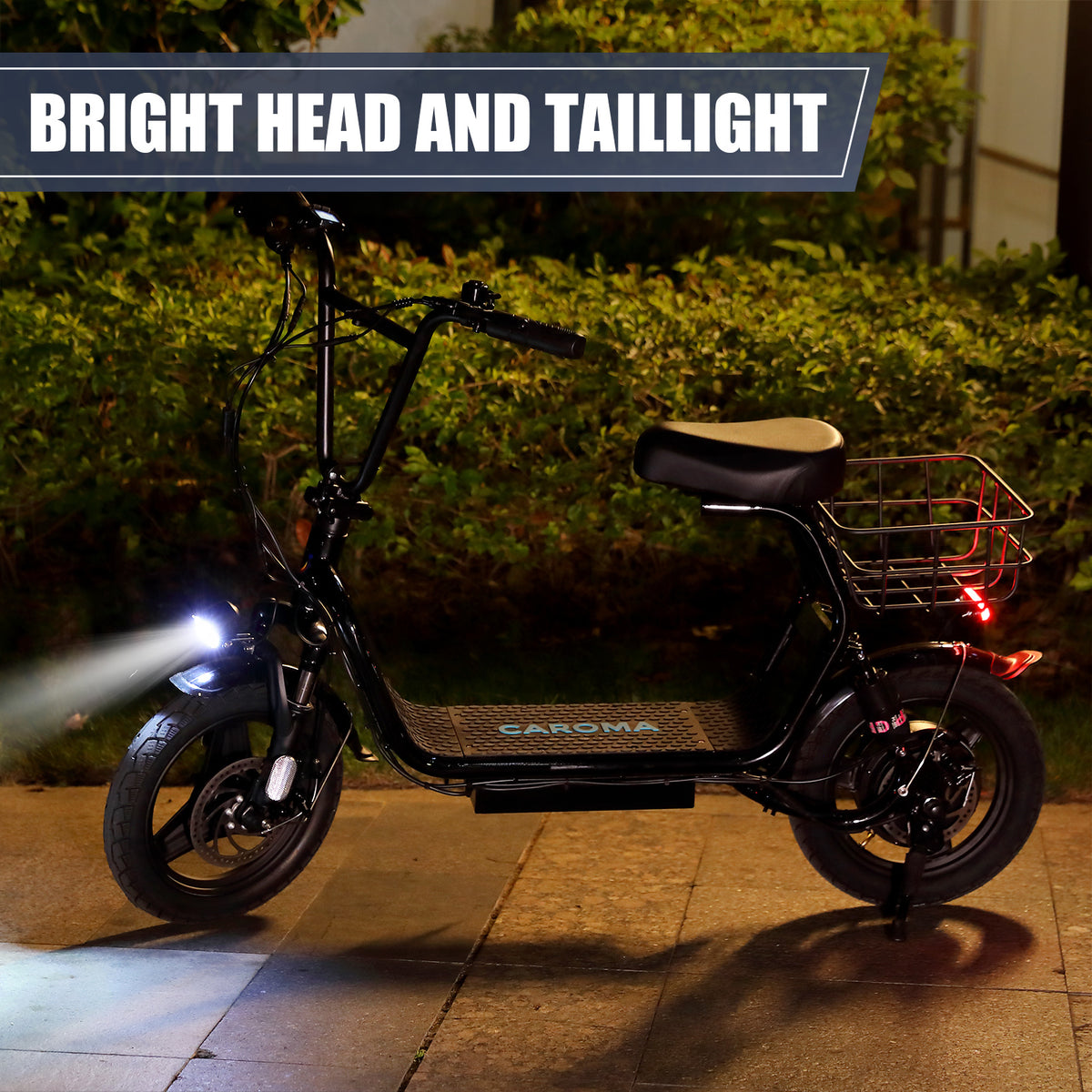 48V 500W Adults Electric Scooter with Removable Seat, 14" Off-road Pneumatic Tires, 20 MPH Max, 30 Miles Range, 350lbs Weight Limit, Black L103