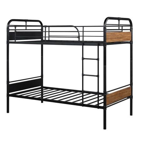 Black Twin Metal Loft Bed D4918