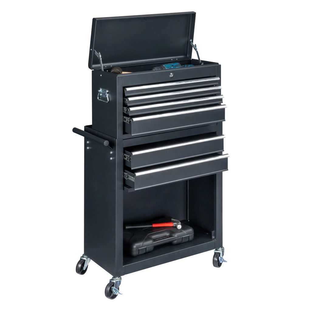 2 in 1 Rolling Tool Chest Storage Cabinet with 6 Drawers C1229
