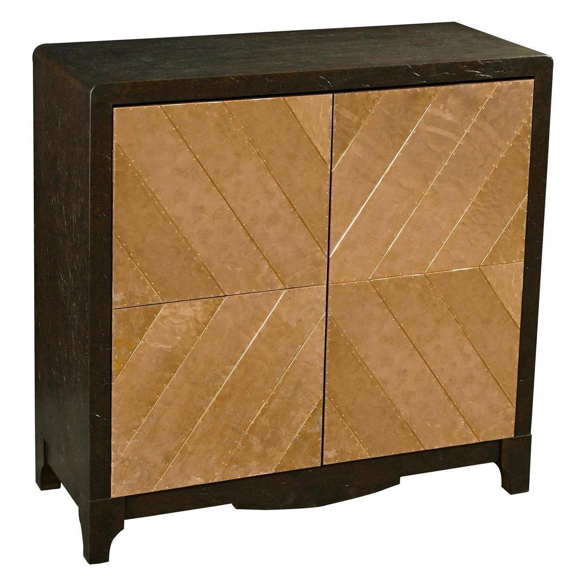 Copper Chevron Door Bar Cabinet H500