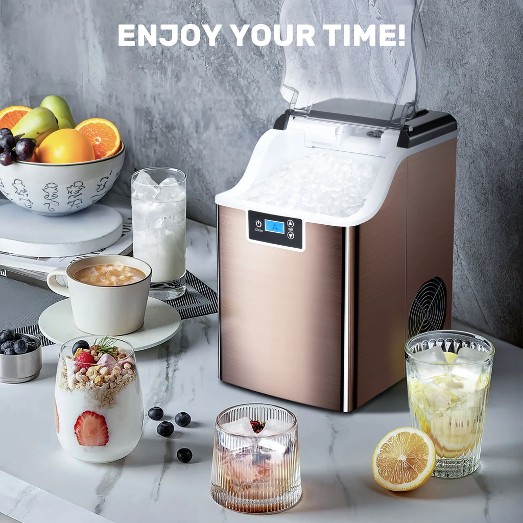 Nugget Ice Maker Countertop with Soft Chewable Pellet Ice, Self-Cleaning, 44lbs/24H, Black V2681