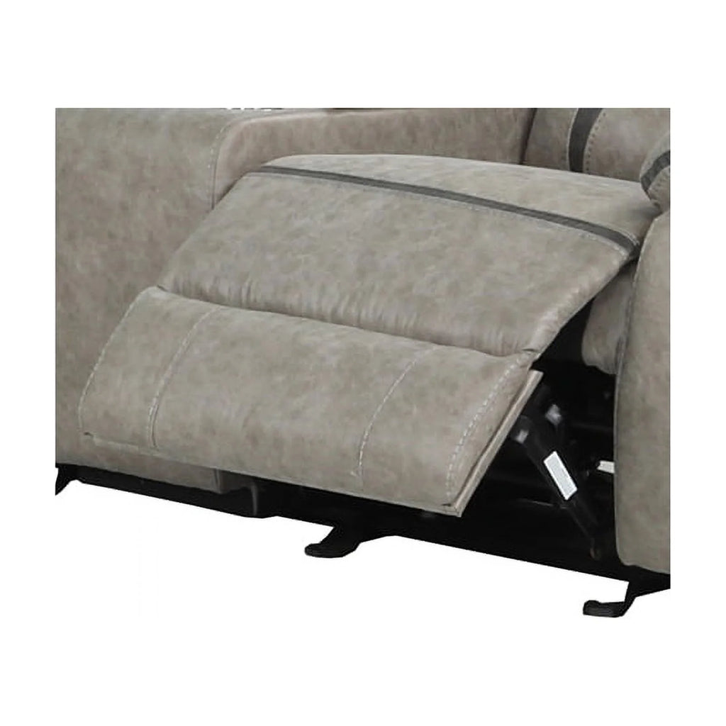 Gray Faux Leather 2 Pc Sofa Set N69360