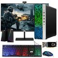 G3 Gaming Desktop PC Intel Core i7 6th Gen AMD RX 550 Graphics 32GB RAM 1TB SSD 24 Inch Dual Monitor RGB Keyboard Mouse Speaker Webcam Win 10 Pro T8955