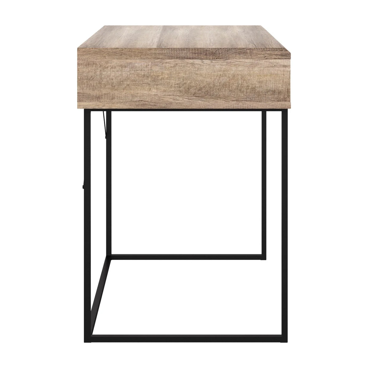 Brown Engineered Wood Grain Finish Desk with Drawer & Cubby B5889