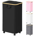 Gray 29 Gal Rolling Laundry Hamper with Lid K4748