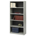 Gray Steel 5-Shelf Bookcase X318