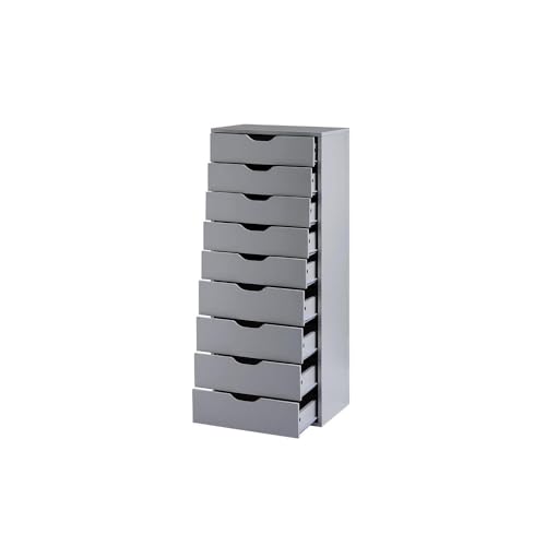 Gray 9 Drawer Wood Dresser U858