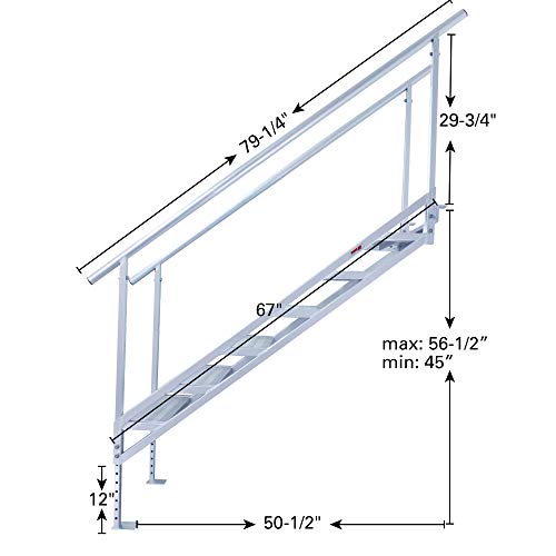 5-Step Dock Stairs with Railing S308