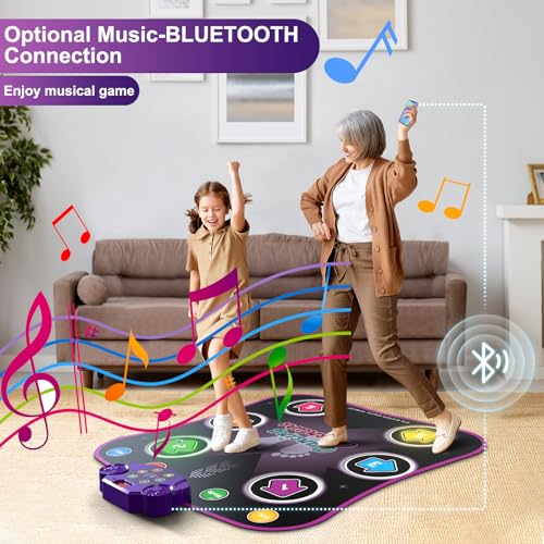 Electronic Dance Mat with Light-up 6-Button Wireless Bluetooth E990576