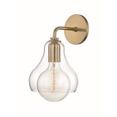 Dimmable Armed Sconce Aged Brass H104397