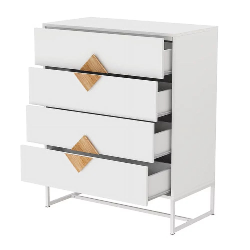 White 4 Drawer Dresser Chest U189078