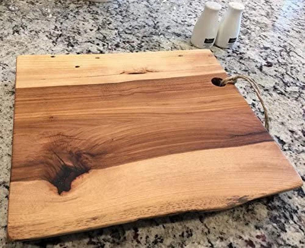 Black Walnut Double Live Edge Wood Charcuterie Board X443