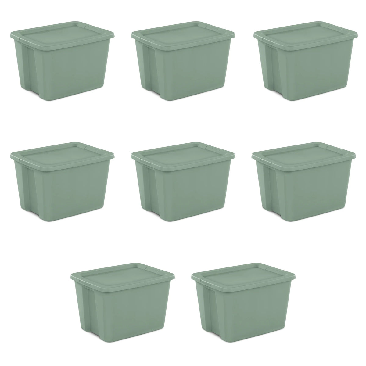 18 Gallon Plastic Tote Box, Set of 8 G27781