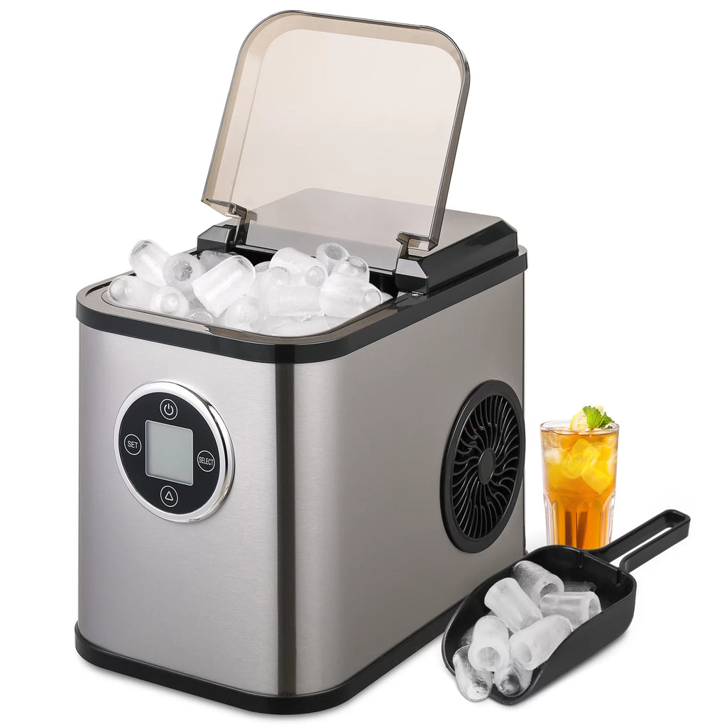 Countertop Portable Ice Maker Machine with Ice Scoop and Basket, Black C9432