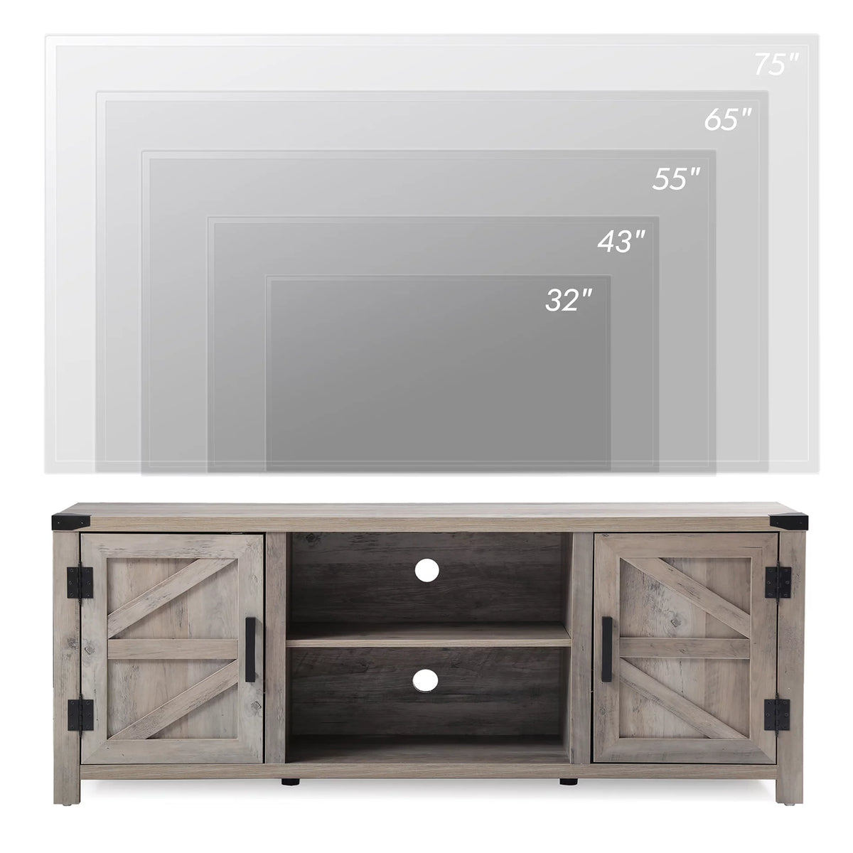 59 Inch Wood TV Stand D3262