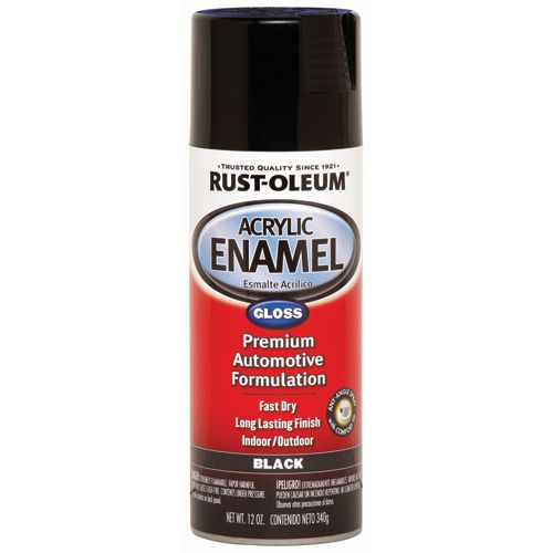Gloss Black Acrylic Enamel Spray Paint U7474