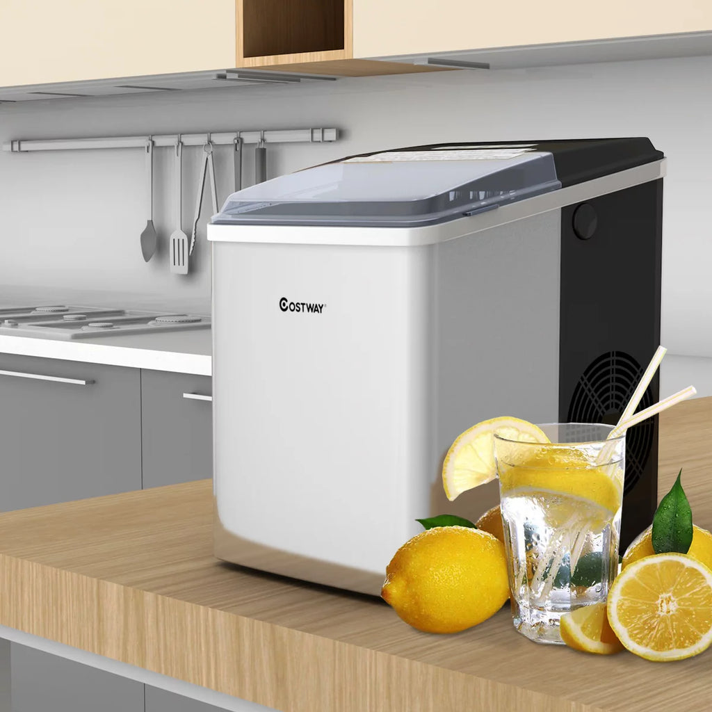 Stainless Steel Countertop Ice Maker with Scoop R2730
