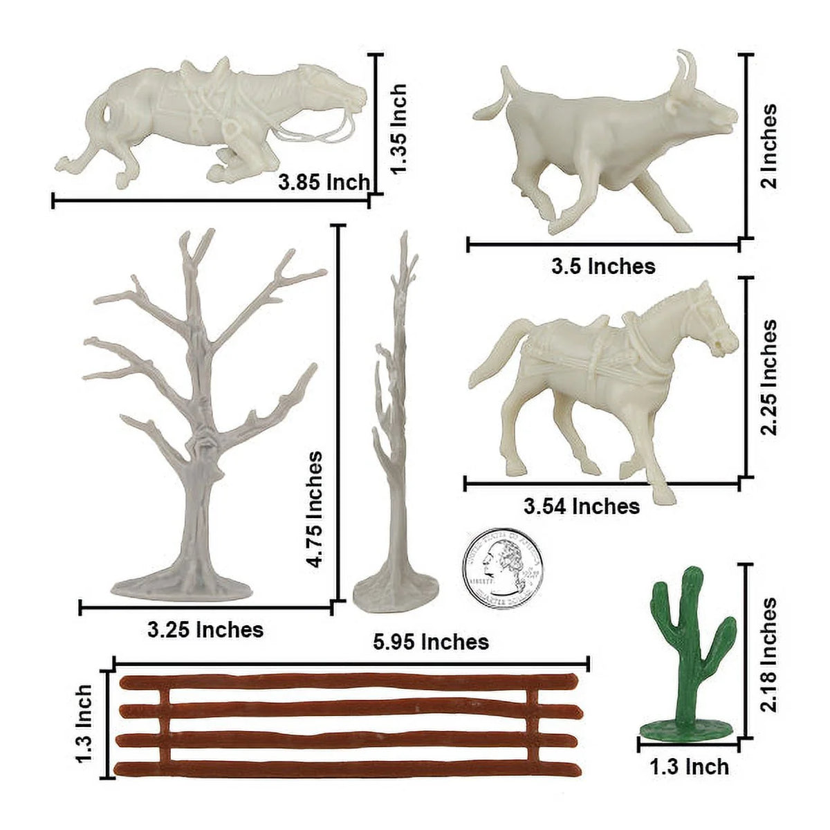 15pc Plastic Figure Playset Diorama Accessories Y86333