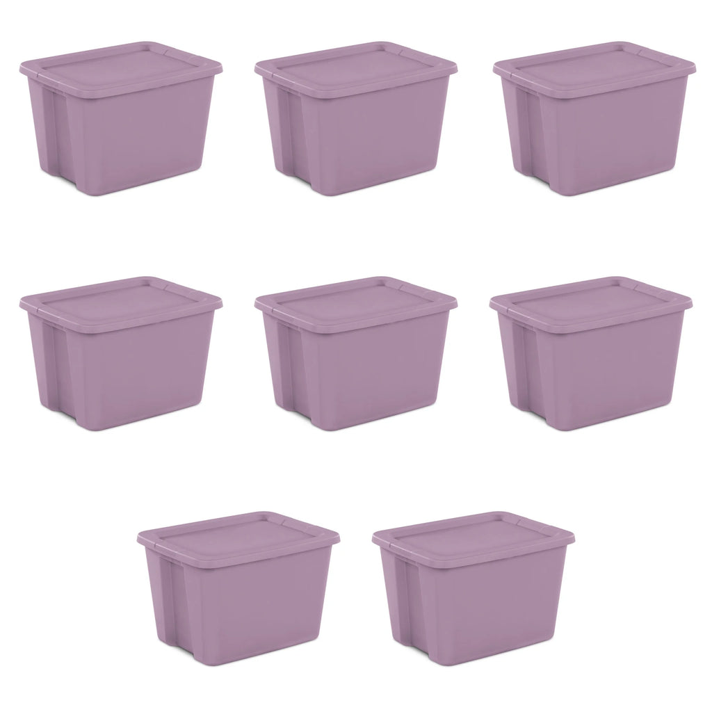 18 Gallon Plastic Tote Box, Set of 8 G27781