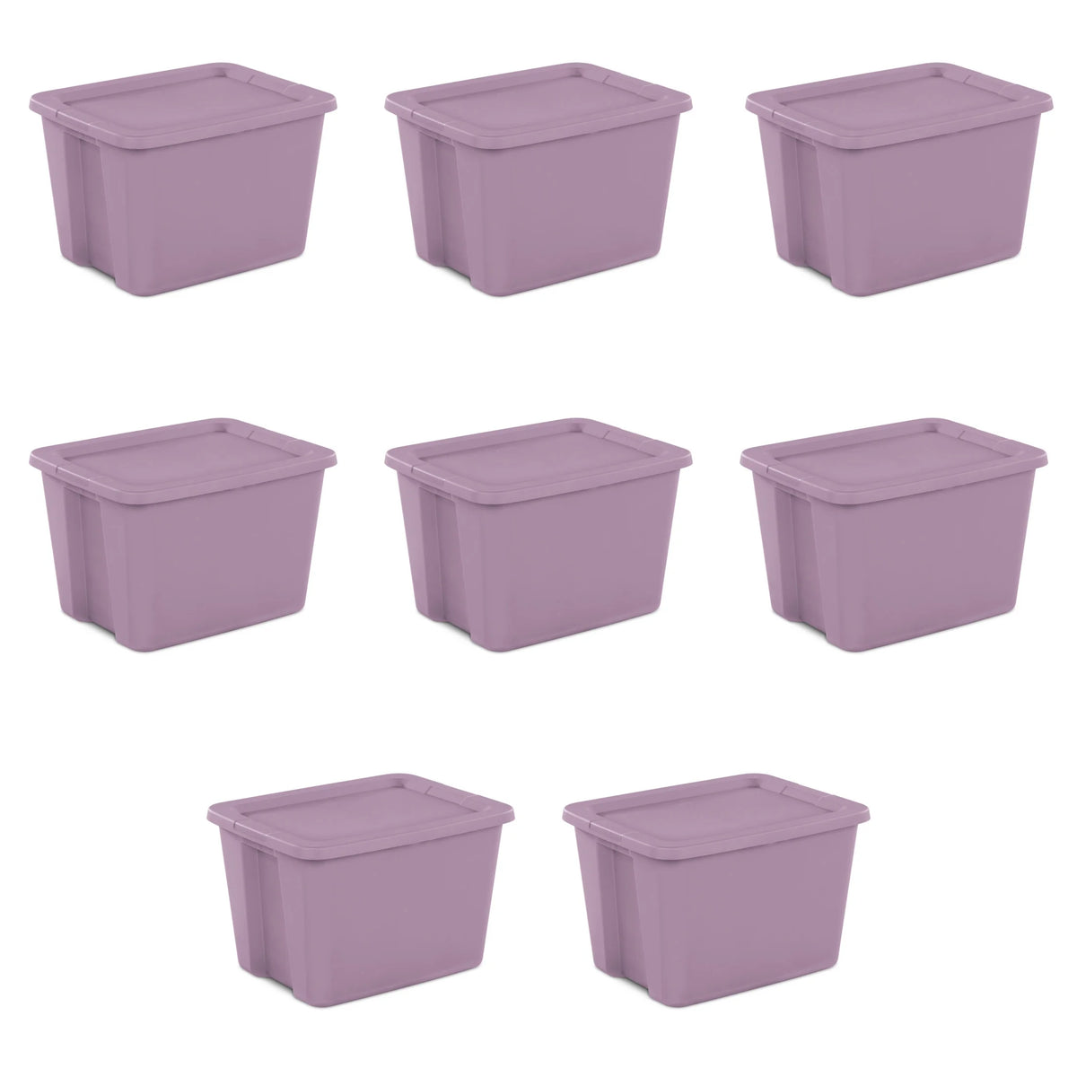 18 Gallon Plastic Tote Box, Set of 8 G27781