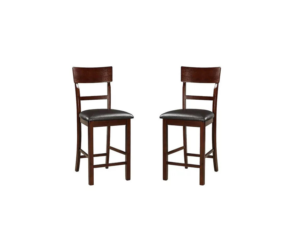 Brown Wooden Dining Chairs Set of 2 I87649