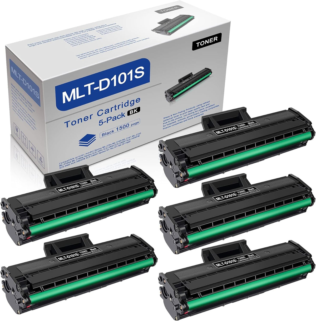 5 Pack Black Toner Cartridge H8966