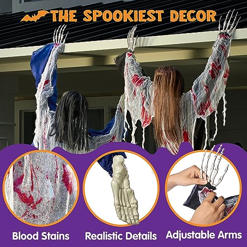 47" Halloween Climbing Zombies Wall Decoration 2 Pcs S51416