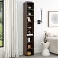 8-Tier Media Tower Rack Storage Cabinet with Adjustable Shelves I6342