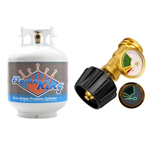 20 Pound Steel Propane Tank Cylinder with Type 1 Valve, White G330