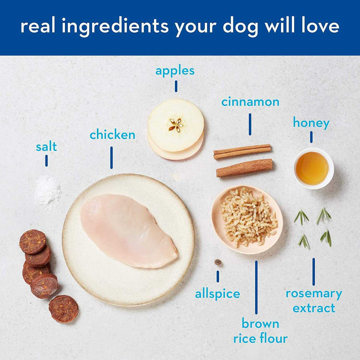 Chicken Apple Sausage Dog Treats T297