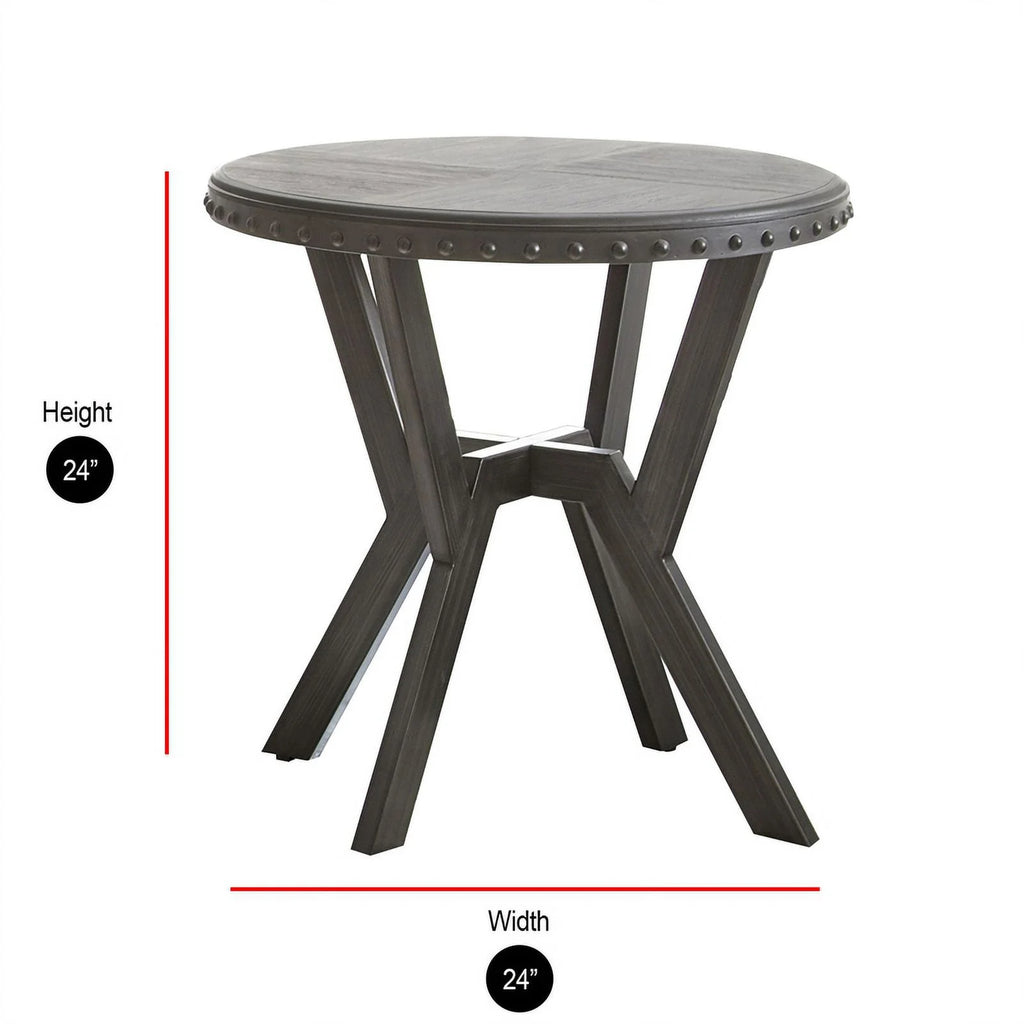 Round Modern Metal End Table K167