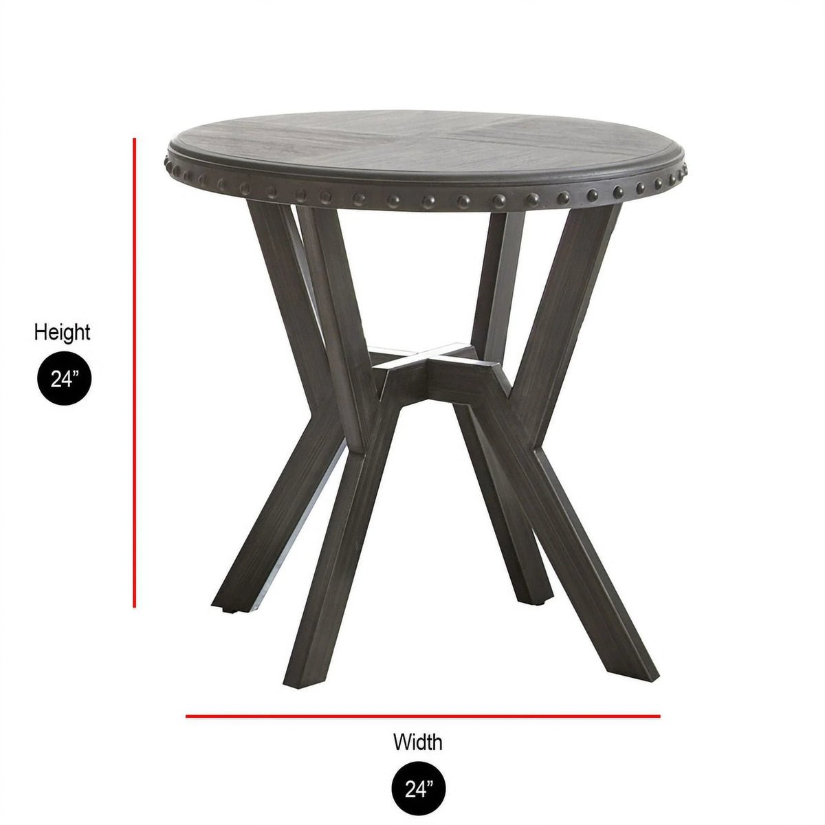 Round Modern Metal End Table K167