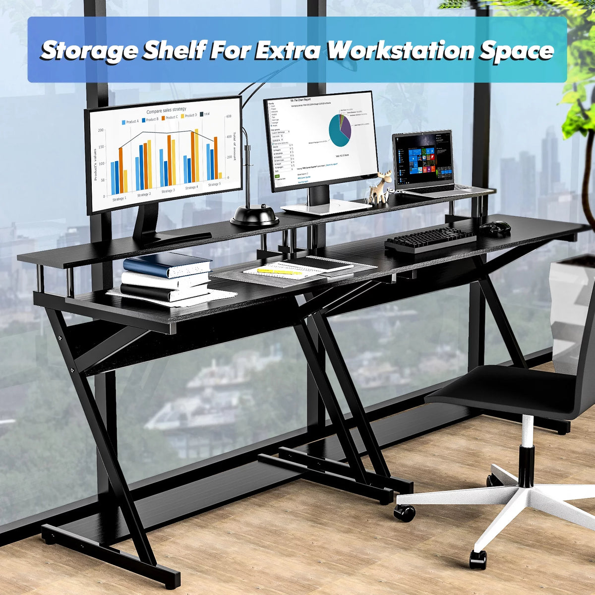 White Computer Desk S74819