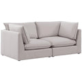 Beige Linen Textured Modular Sofa F955