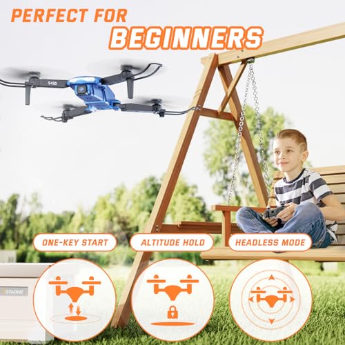 FPV Drone with Camera 1080P and 2 Batteries, Mini Foldable RC Quadcopter X479
